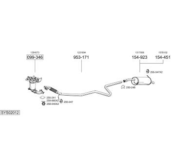 Výfukový systém BOSAL SYS02012