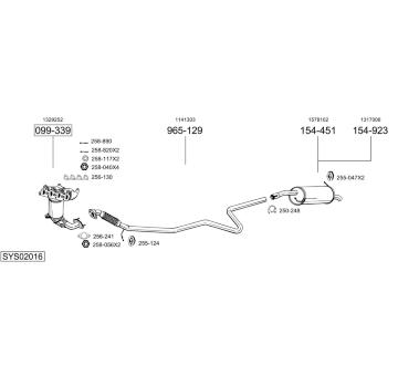 Výfukový systém BOSAL SYS02016