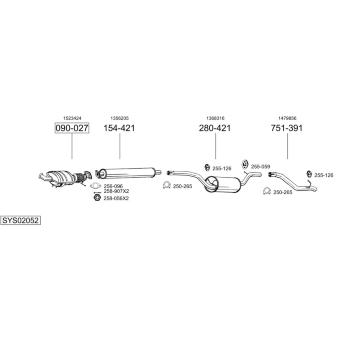 Výfukový systém BOSAL SYS02052