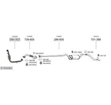 Výfukový systém BOSAL SYS02062
