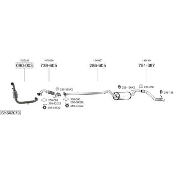 Výfukový systém BOSAL SYS02070