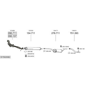Výfukový systém BOSAL SYS02082