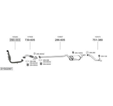 Výfukový systém BOSAL SYS02087