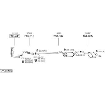 Výfukový systém BOSAL SYS02106