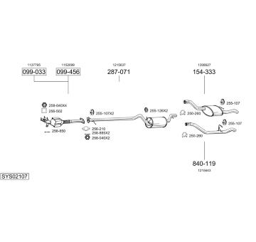 Výfukový systém BOSAL SYS02107