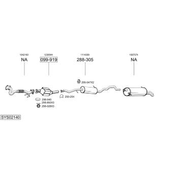 Výfukový systém BOSAL SYS02140