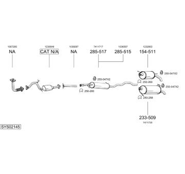 Výfukový systém BOSAL SYS02145