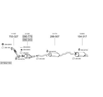 Výfukový systém BOSAL SYS02150