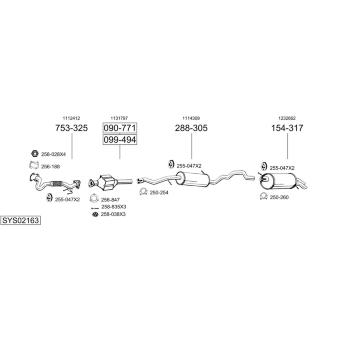 Výfukový systém BOSAL SYS02163