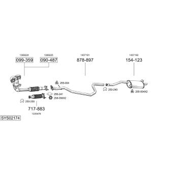 Výfukový systém BOSAL SYS02174