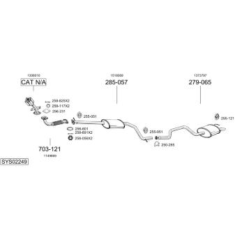 Výfukový systém BOSAL SYS02249