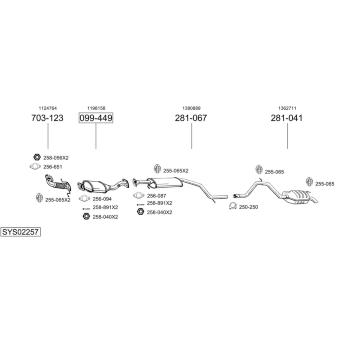 Výfukový systém BOSAL SYS02257
