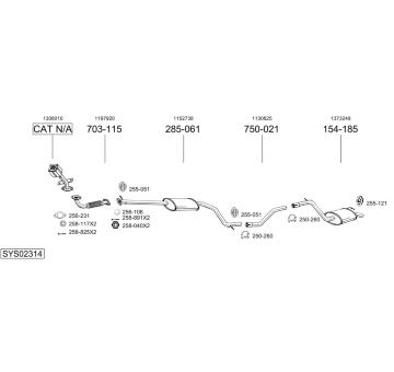 Výfukový systém BOSAL SYS02314