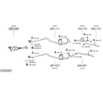 Výfukový systém BOSAL SYS02393