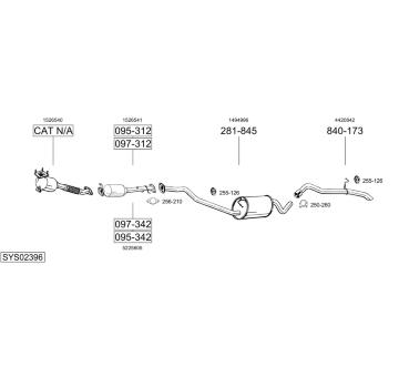 Výfukový systém BOSAL SYS02396