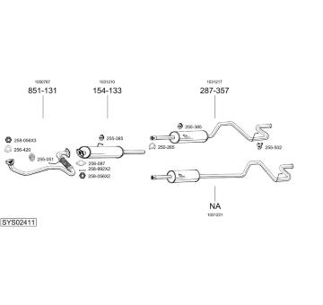 Výfukový systém BOSAL SYS02411