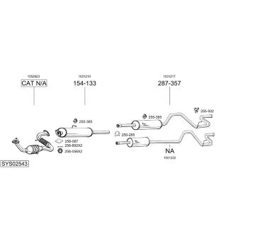 Výfukový systém BOSAL SYS02543