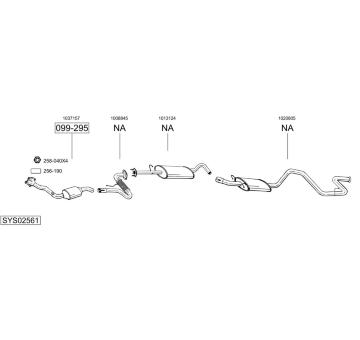 Výfukový systém BOSAL SYS02561