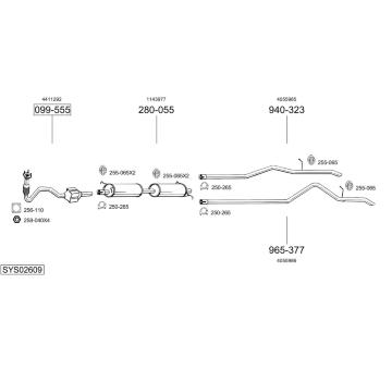 Výfukový systém BOSAL SYS02609