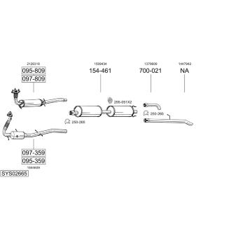 Výfukový systém BOSAL SYS02665