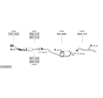 Výfukový systém BOSAL SYS02833
