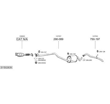 Výfukový systém BOSAL SYS02839
