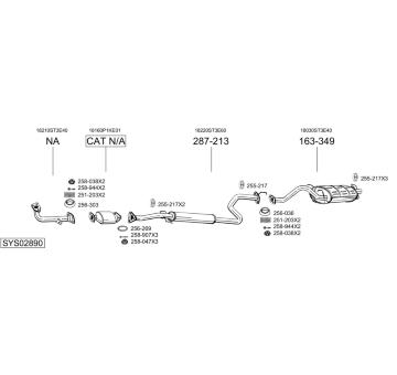 Výfukový systém BOSAL SYS02890
