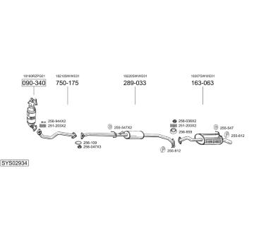 Výfukový systém BOSAL SYS02934