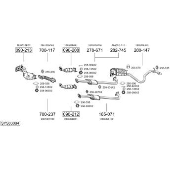 Výfukový systém BOSAL SYS03004