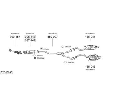 Výfukový systém BOSAL SYS03030