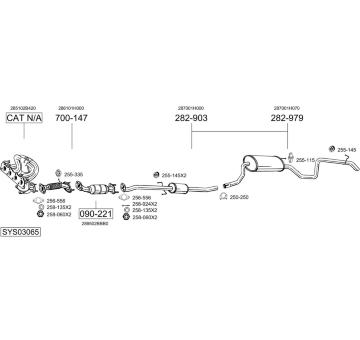 Výfukový systém BOSAL SYS03065