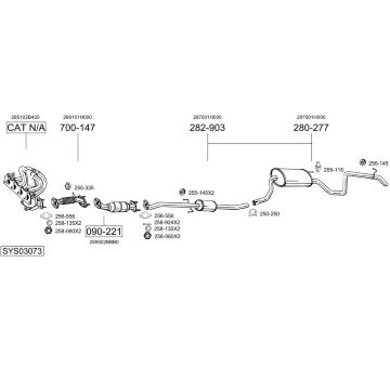 Výfukový systém BOSAL SYS03073