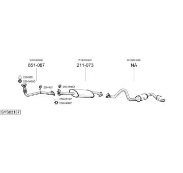 Výfukový systém BOSAL SYS03137