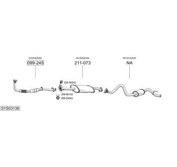 Výfukový systém BOSAL SYS03138