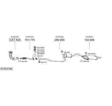 Výfukový systém BOSAL SYS03184