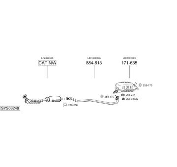 Výfukový systém BOSAL SYS03249