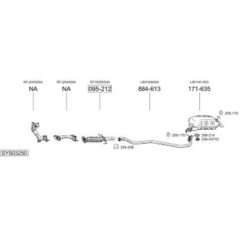 Výfukový systém BOSAL SYS03250