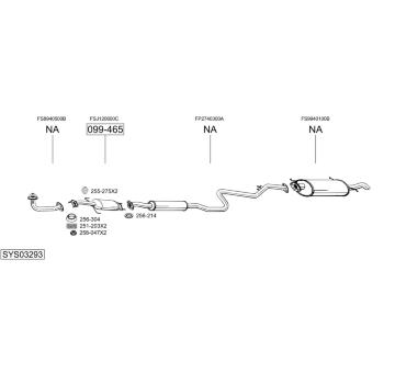 Výfukový systém BOSAL SYS03293