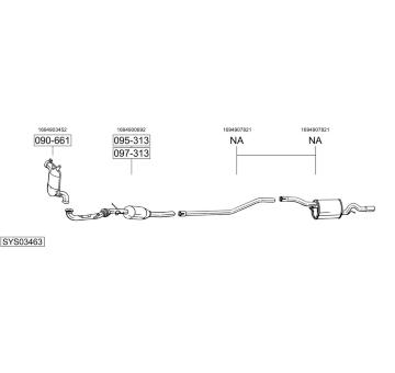 Výfukový systém BOSAL SYS03463