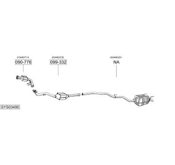 Výfukový systém BOSAL SYS03490