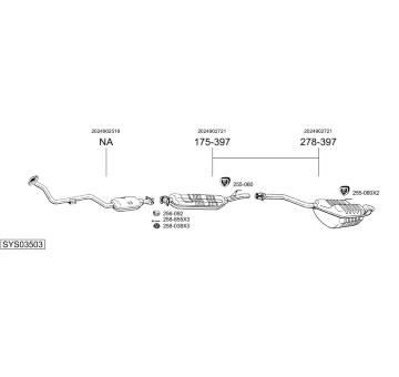 Výfukový systém BOSAL SYS03503