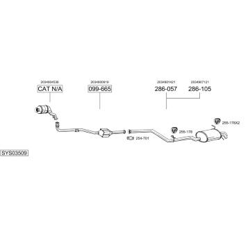 Výfukový systém BOSAL SYS03509
