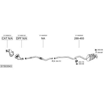 Výfukový systém BOSAL SYS03543
