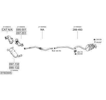 Výfukový systém BOSAL SYS03545