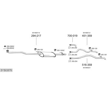 Výfukový systém BOSAL SYS03578