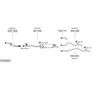 Výfukový systém BOSAL SYS03625