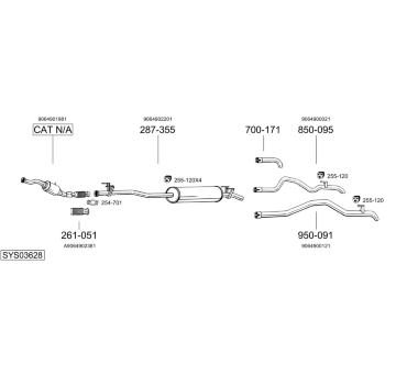Výfukový systém BOSAL SYS03628