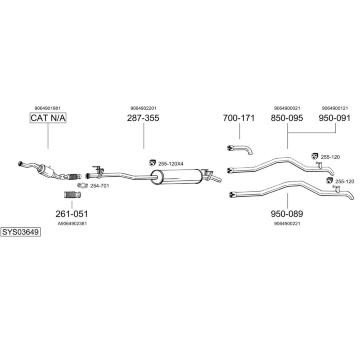 Výfukový systém BOSAL SYS03649