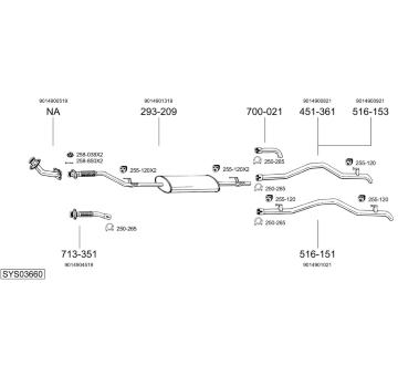 Výfukový systém BOSAL SYS03660