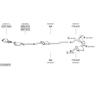 Výfukový systém BOSAL SYS03675